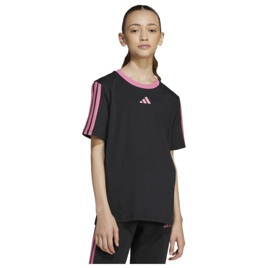 Adidas Παιδική κοντομάνικη μπλούζα Essentials 3-Stripes Boyfriend Tee